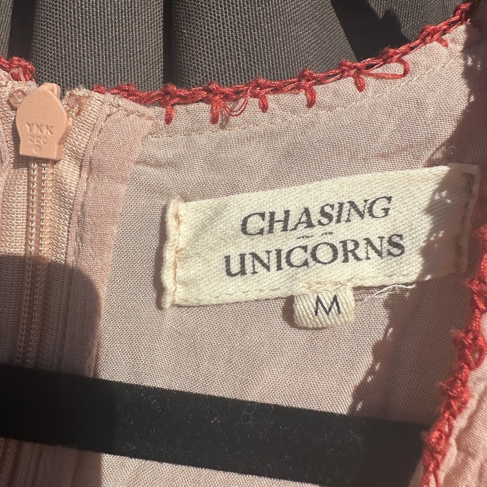 Chasing Unicorns Peach Embroidered Dress - Picture 3 of 11